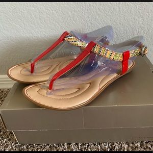 Born Crown Collection patent leather sandals 6M
